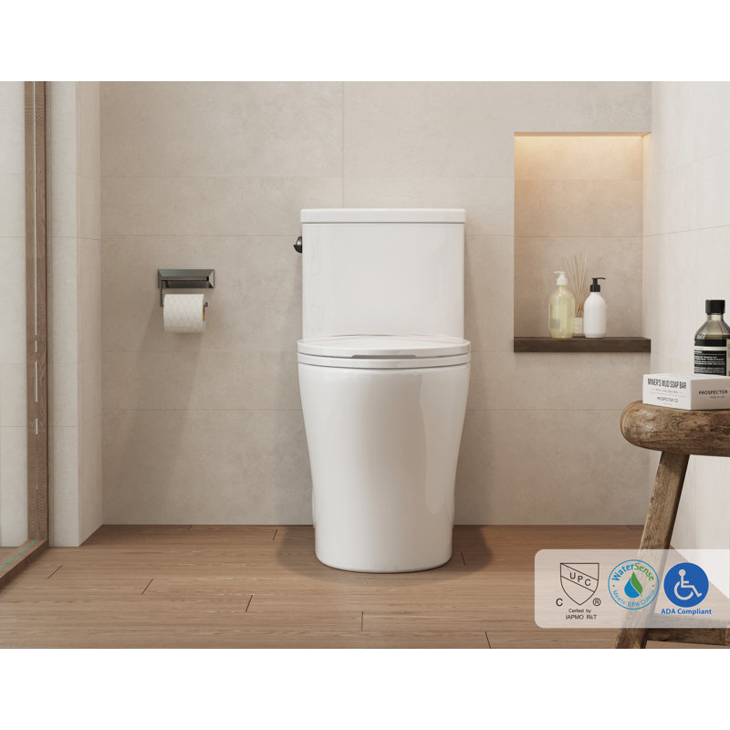 KE KING KK KE KING Elongated One Piece Toilet, 1.28 GPF Powerful